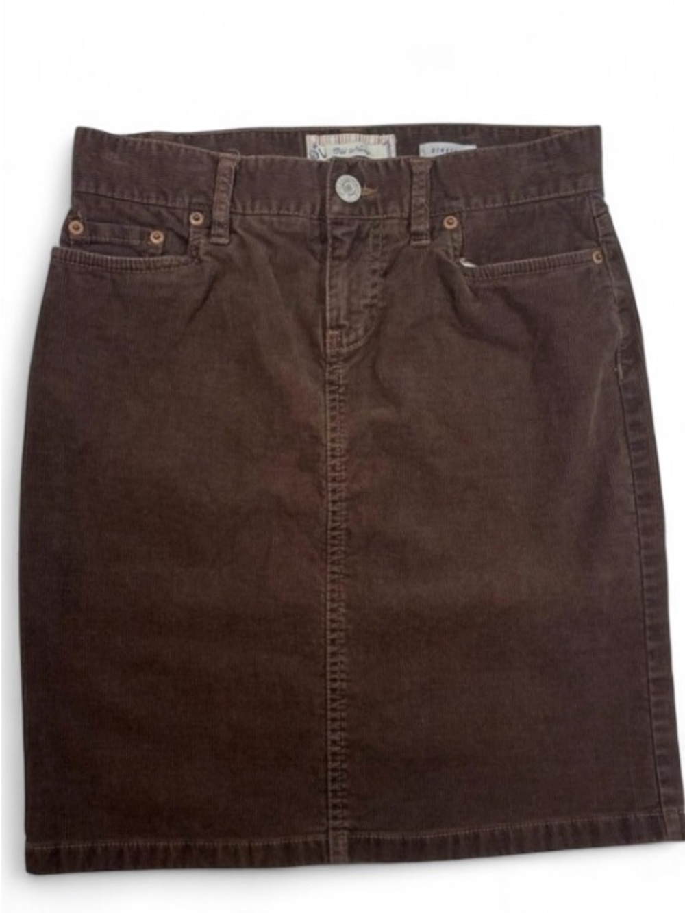 Old Navy Brown Corduroy Pencil Skirt